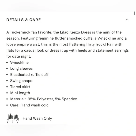 NWT Tuckernuck Pomander Place Lilac Kenzo Tiered Mini Dress V-neck 3/4 Sleeves - Picture 7 of 16